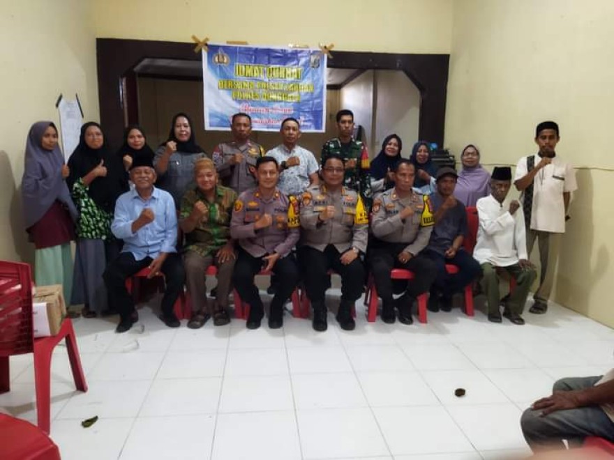Jumat Curhat Dari Polda Sulawesi Tengah,Polres Donggala,Polsek labuan Tanantovea Bekerjasama Dengan Pemerintah Desa Wani Satu