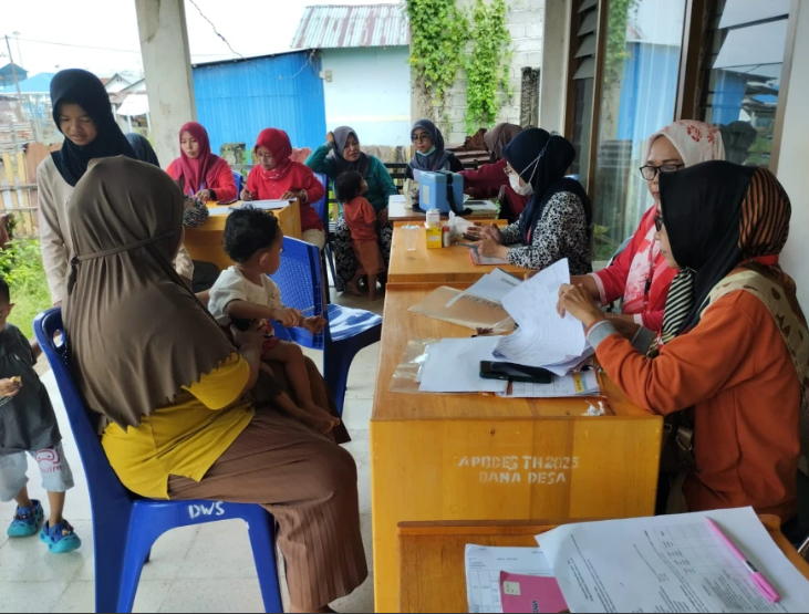 Kegiatan posyandu desa wani satu yg di adakan setiap bulan